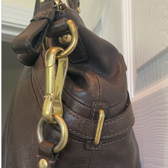Brown Coach Shoulder/Satchel Leather Handbag with Gold Tone Hardware - Picture 3 of 6